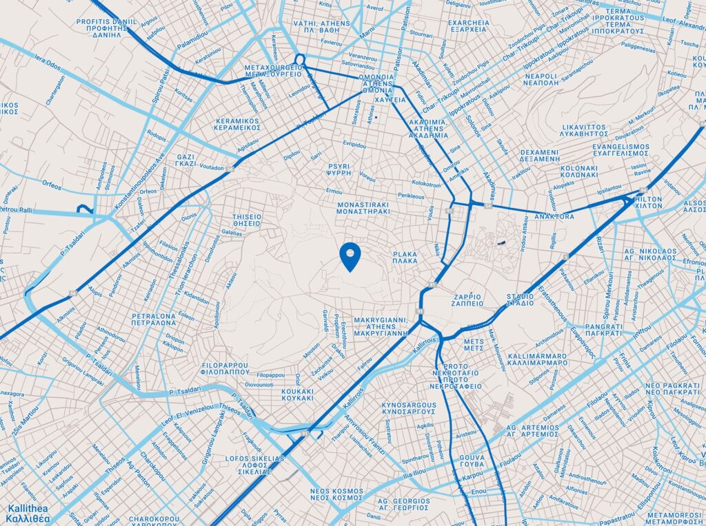 karte Akropolis von Athen