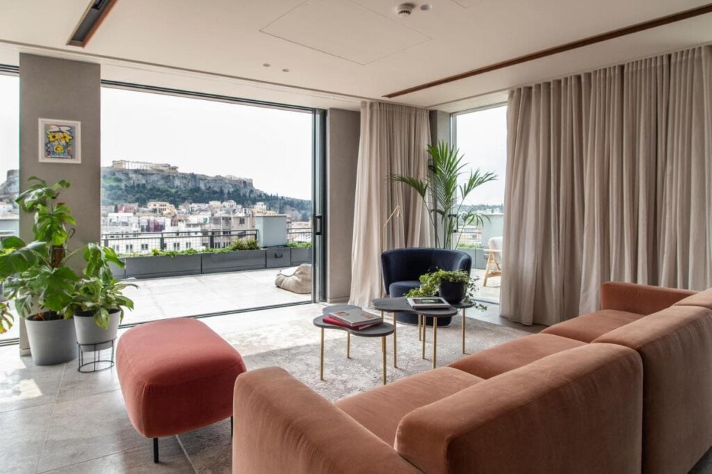 perianth hotel mit blick auf die akropolis athen